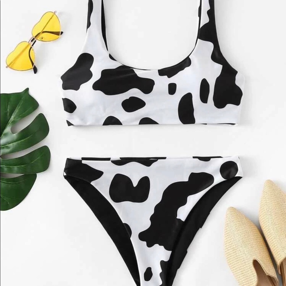 SHEIN cow print bikini